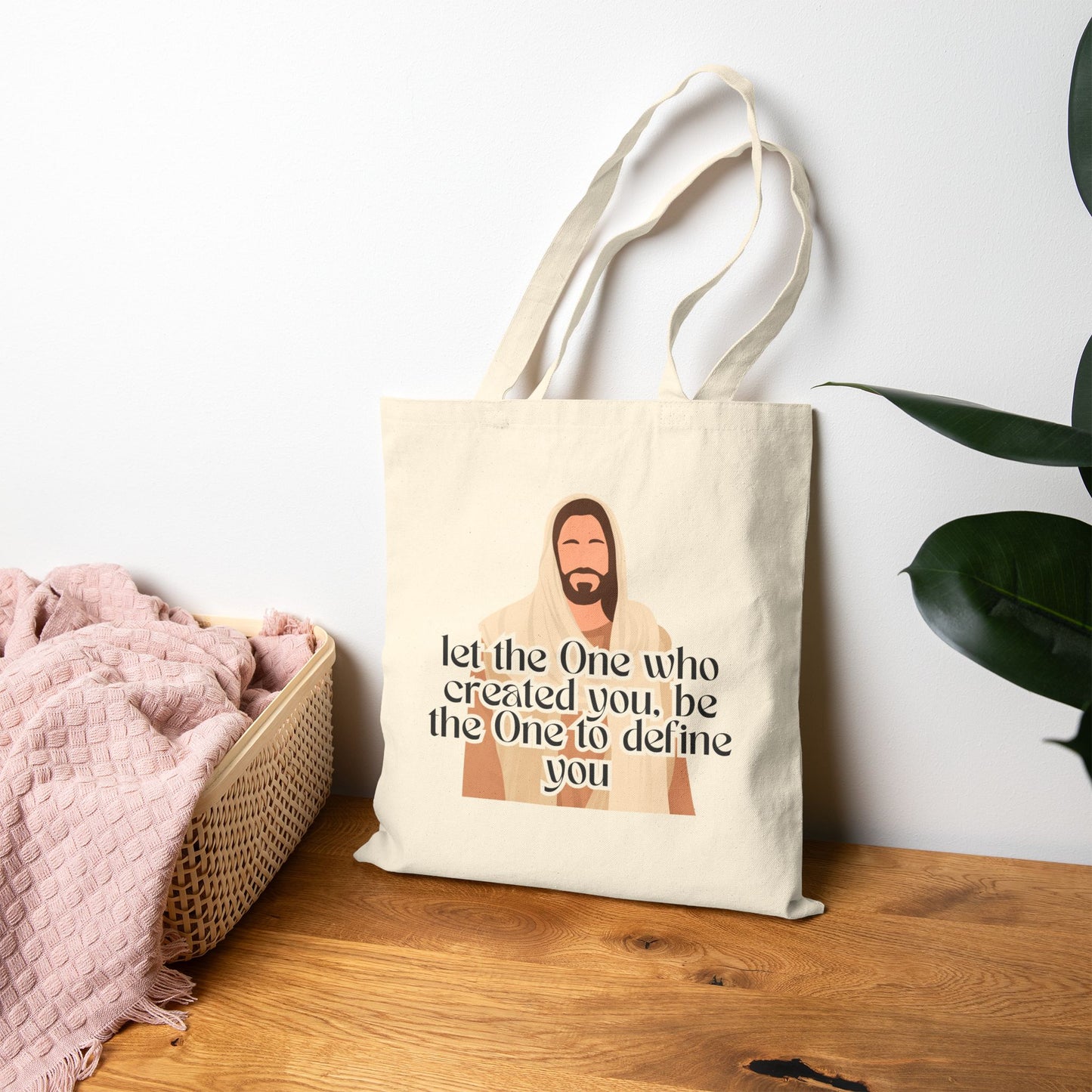 Inspirational Cotton Canvas Tote Bag - Motivational Quote, Eco-Friendly Shopping Tote, Gift for Her, Everyday Use, Faith-Inspired Design