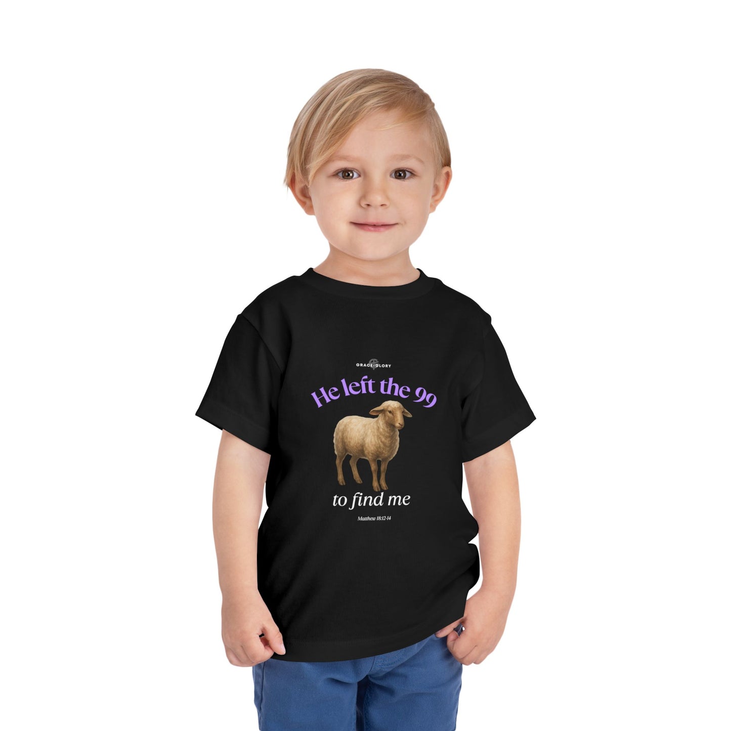 Toddler Faith-Inspired Tee, Cute Christian Toddler Shirt, Soft Cotton Kids T-Shirt, Sheep Graphic Tee, Perfect for Baptism or Family Events