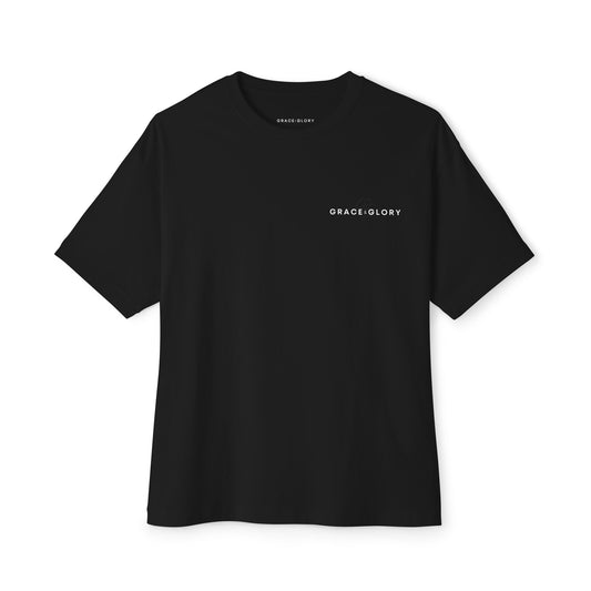 Strong & Courageous - Oversized Black
